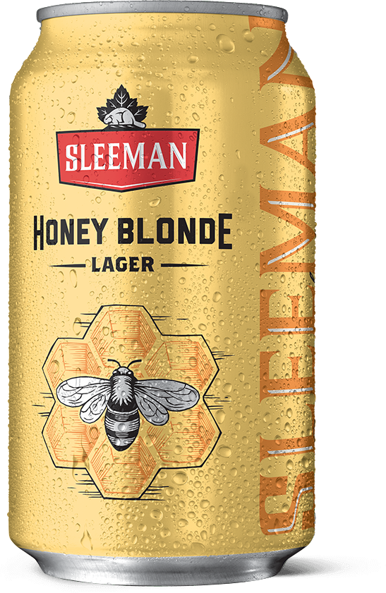 A 355ml can of Honey Blonde Lager